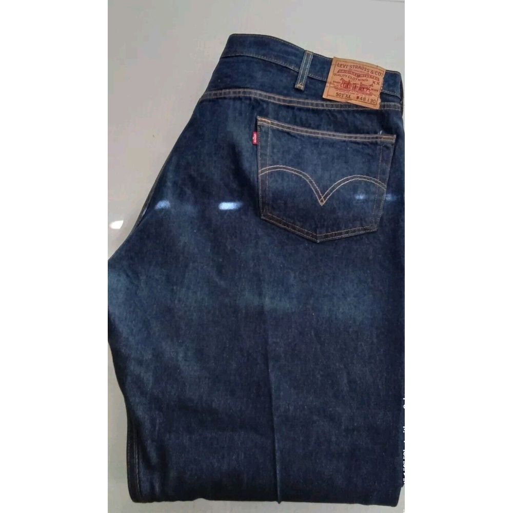 Levi's 501 XX Classic Straight‎ Leg Dark Blue Denim Jeans W48 L30 - Picture 3 of 10
